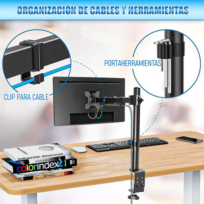 Soporte Para Monitor Soporte Brazo De Monitor 13-27 Soporte Negro