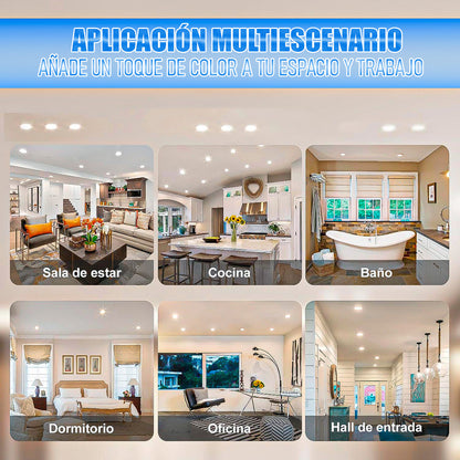 Focos Led Embutidos 5w Pack 4 Ampolleta Led Techo Foco Led