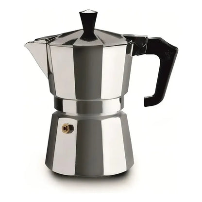 Cafetera Italiana Espresso 3 Tazas Plateado Aluminio Manual