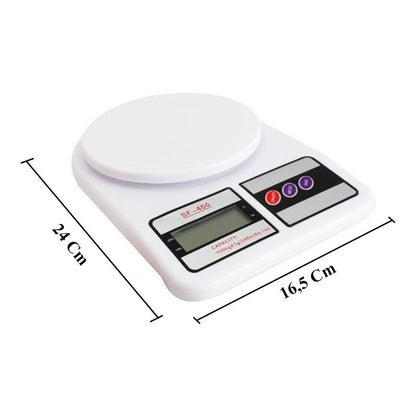 Pesa Cocina Balanza Digital Para Cocina Alimentos 10 Kg Blanco 10 Kg