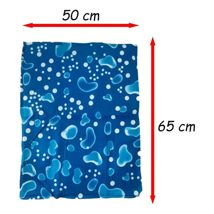 Manta Refrescante Manta Refrescante Para Perros 65x50 Md Cama Perro Impermeable Fria Okshop Cama Perro Mediano Manta Refrigerante Perro Cama Portable Perro Lavable Huella Azul