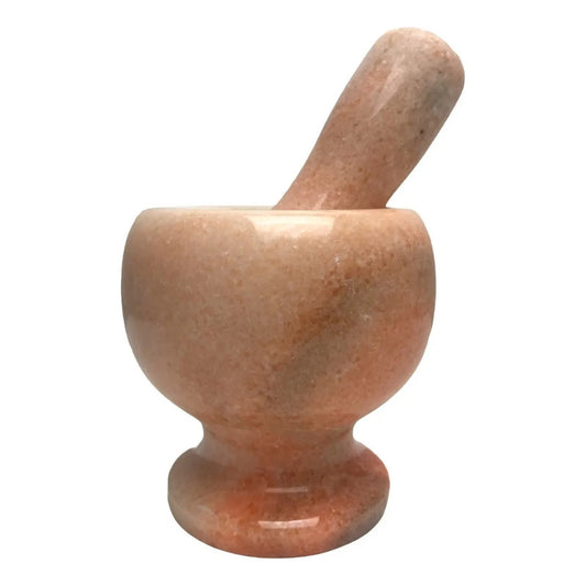 Mortero Piedra Marmol Chico Triturador Alimentos Mapuche Morteros De Piedra Para Chancho Especias Frescas Mortero Marmol Para Salsas Mediano Color Salmon Okshop