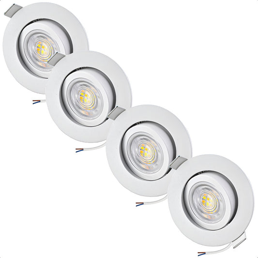 Focos Led Embutidos 7w Pack 4 Ampolleta Led Techo Foco Led