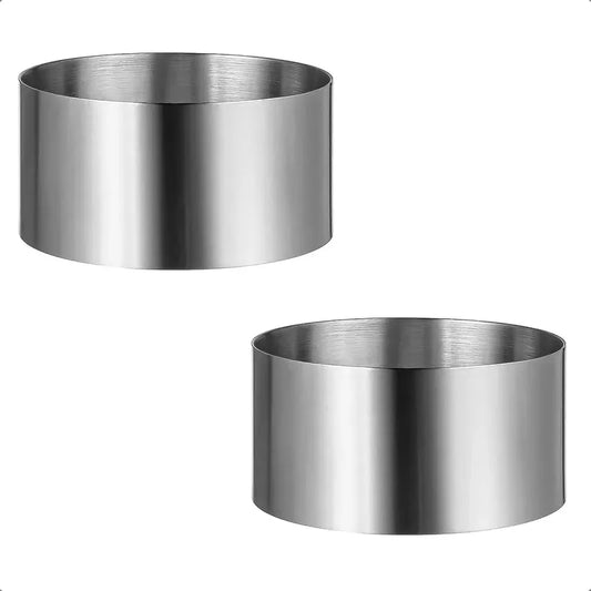 Pack 2 Molde Para Mousse Moldes Redondos Molde Acero Pastel Acero
