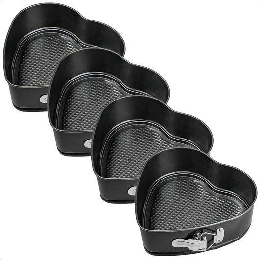 Moldes Reposteria Molde Desmontable Pack 4 Molde Corazon Gris