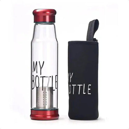 Infusor De Te Botella Infusor De Vidrio Infusor Te 550 Ml Rojo