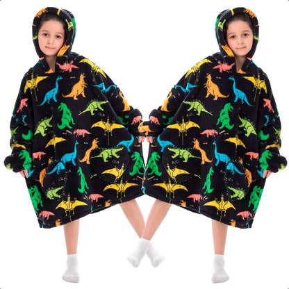 Pack 2 Poleron Peludo De Niña Poleron Con Capucha Niño Polerones Poleron Gigante Poleron Sherpa Frio Invierno Pijama Polar Manta Sherpa Poleron Niños