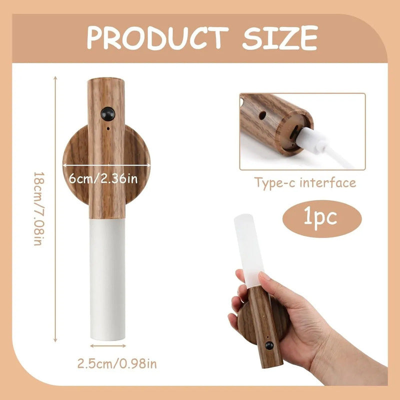 Aplique De Luz A Bateria Lampara Usb Magnetico Pared Muro Aplique Para Bano Aplique Dormitorio Lampara Pared Interior... Marrón