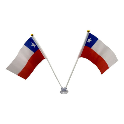 Pack X10 Banderas De Chile Decorativa Bandera Chile 10x15