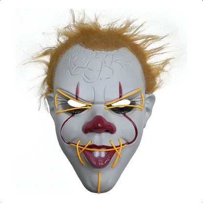 Mascara De Pennywise Con Luces Mascara De Payaso Halloween Amarillo Pennywise