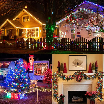 Guirnalda Led 12m 200 Luces Exterior Ip44 Navideñas Okshop 220v Cálida