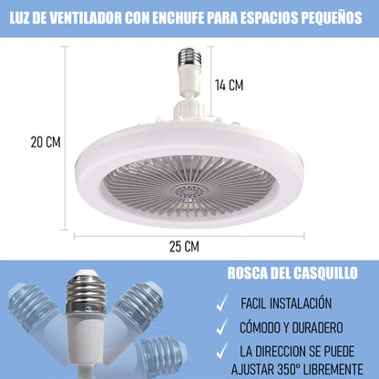 Lámpara De Techo Ventilador Arcashopping Led Con Control Remoto Para Dormitorio Y Comedor Gris