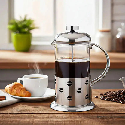 Prensa Francesa Okshop De Vidrio Con Filtro Para Café, Té Y Leche De 600 Ml Modelo Grano Cafe