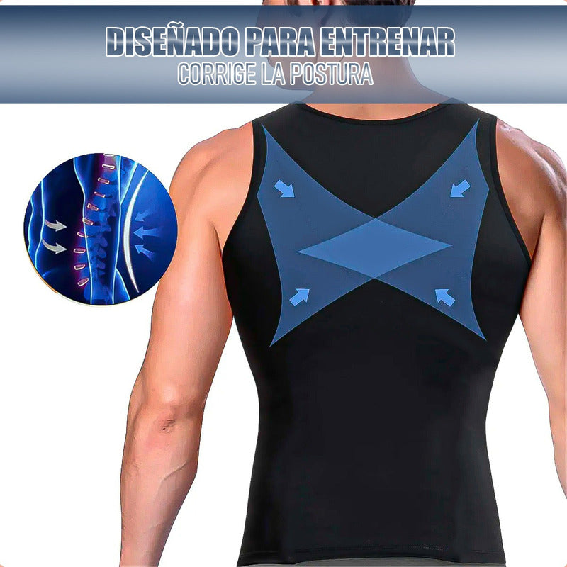 Faja Compresion Hombre Camisera Compresion Faja Cintura Faja Negro Xxl Xxl