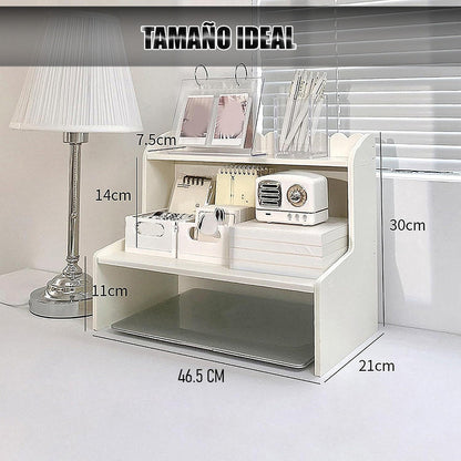 Pack 2 Organizadores Escritorio Estante De Escritorio Madera