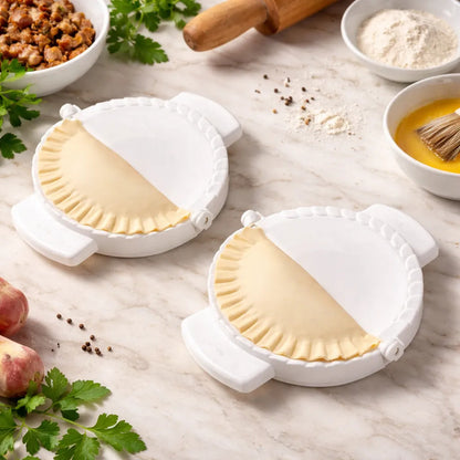 Pack 2 Molde Empanada 21cm Sellador Empanada Prensa Empanada Blanco