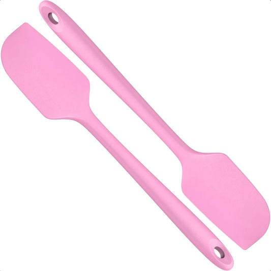 Espatula Silicona Mezquino De Silicona Pack 2 Espatula Cocina Espatulas Angulares Repostería Multiuso Okshop Brocha Postres Núcleo Acero Inoxidable 27cm Tortas Antiadherente Libre Bpa Rosa