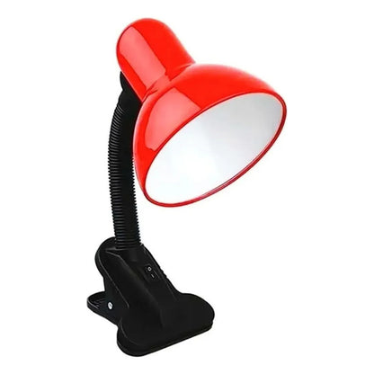 Lámpara Click Escritorio Okshop Base Flexible Rojo Sin Foco Led Blanco