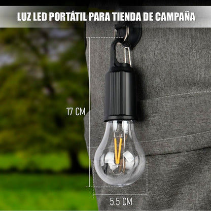 Pack X2 Ampolleta Recargable Ampolletas Camping Colgantes