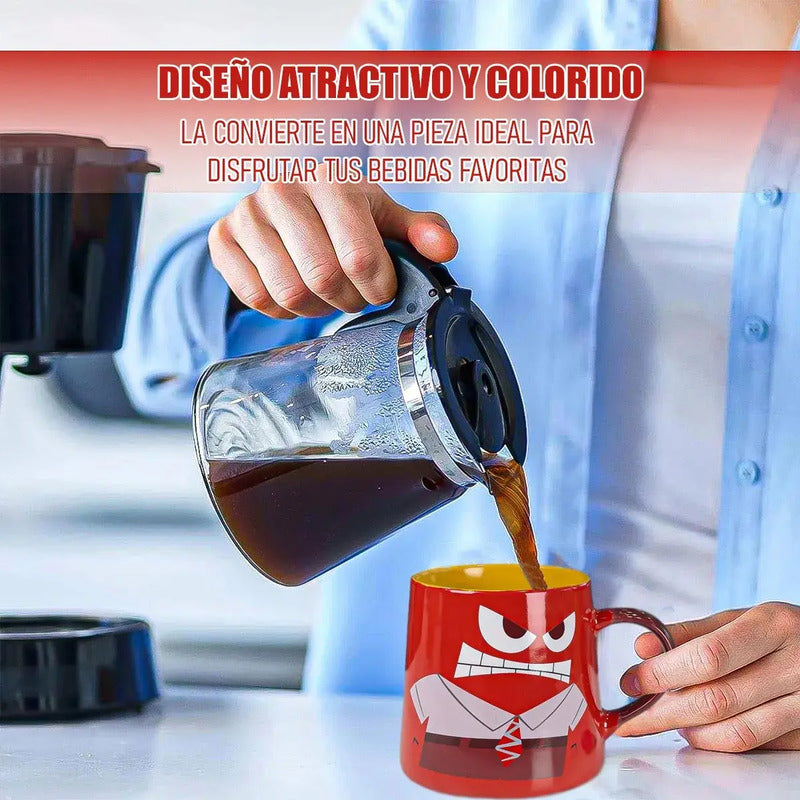 Taza Cerámica Verde Envidia Intensamente 350ml Apta Para Microondas Okshop