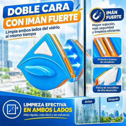 Limpiador De Vidrios Limpiador Magnético Limpia Vidrios Magnetico Okshop Limpiacristales Magnetico Limpia Vidrios Magnetico Doble Triangular Limpiador Magnético De Ventanas Limpia Vidrios Okshop