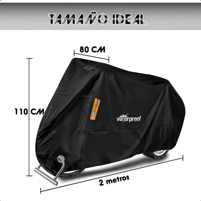 Funda Para Moto Impermeable Arcashopping Con Protección Uv Y Correa De Seguridad Negro