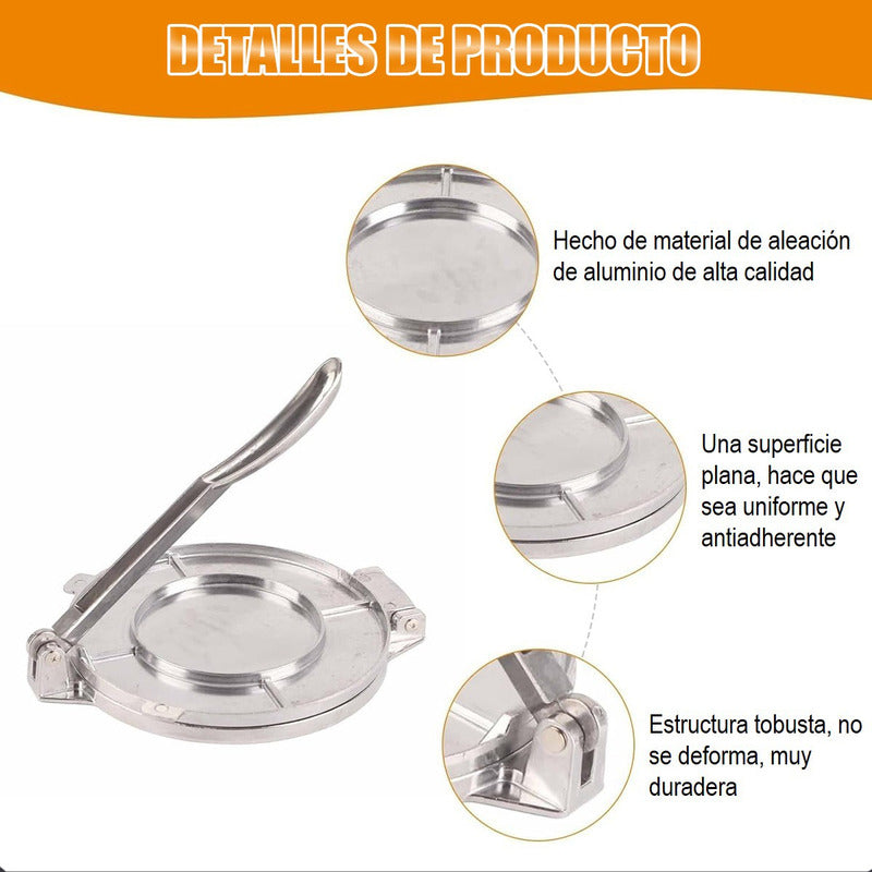 Prensa Para Tortillas Prensa Empanadas Masa Acero Inoxidable