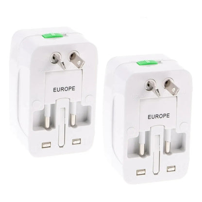 Pack 2 Adaptador De Enchufe Americano Conector Universal Europeo Enchufe Americano Adaptador Universal De Enchufe Para Viajes Adaptador Enchufe Australia Adaptador Enchufe Viaje Okshop