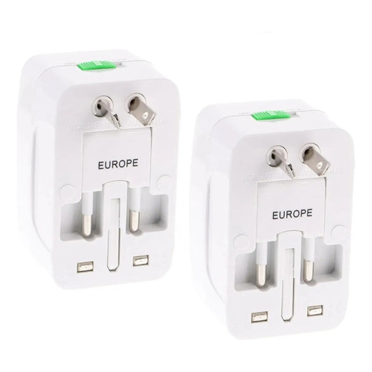 Pack 2 Adaptador De Enchufe Americano Conector Universal Europeo Enchufe Americano Adaptador Universal De Enchufe Para Viajes Adaptador Enchufe Australia Adaptador Enchufe Viaje Okshop