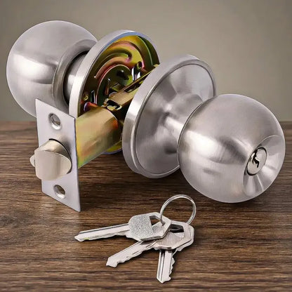 Cerradura Chapa Para Puertas Chapa Dormitorio Cerradura Baño Oskhop Chapa Pomo Con Llave Para Puerta Oficina Bodega Chapa Para Puerta Tipo Pomo Con Cilindro Y 3 Llaves Cerradura Para Baño Oskhop Gris