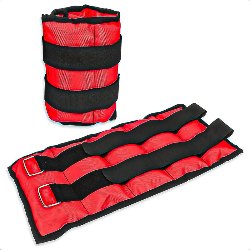 Pesas Para Tobillos Set Pesas Tobillo 2kg Pesas Tobilleras Rojo