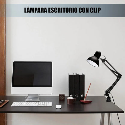 Lamparas De Velador Lampara Escritorio Flexible Ajustable Lamparas De Escritorio Incandescente E27 Flexibles Metal Lampara Estudio Led Mesa Aluminio Halogena 40w Negra Okshop
