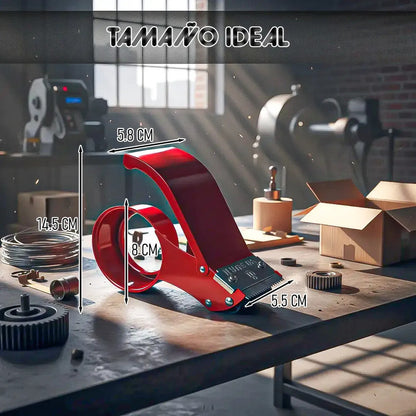 Dispensador De Cinta Okshop De Metal Rojo Para Embalaje