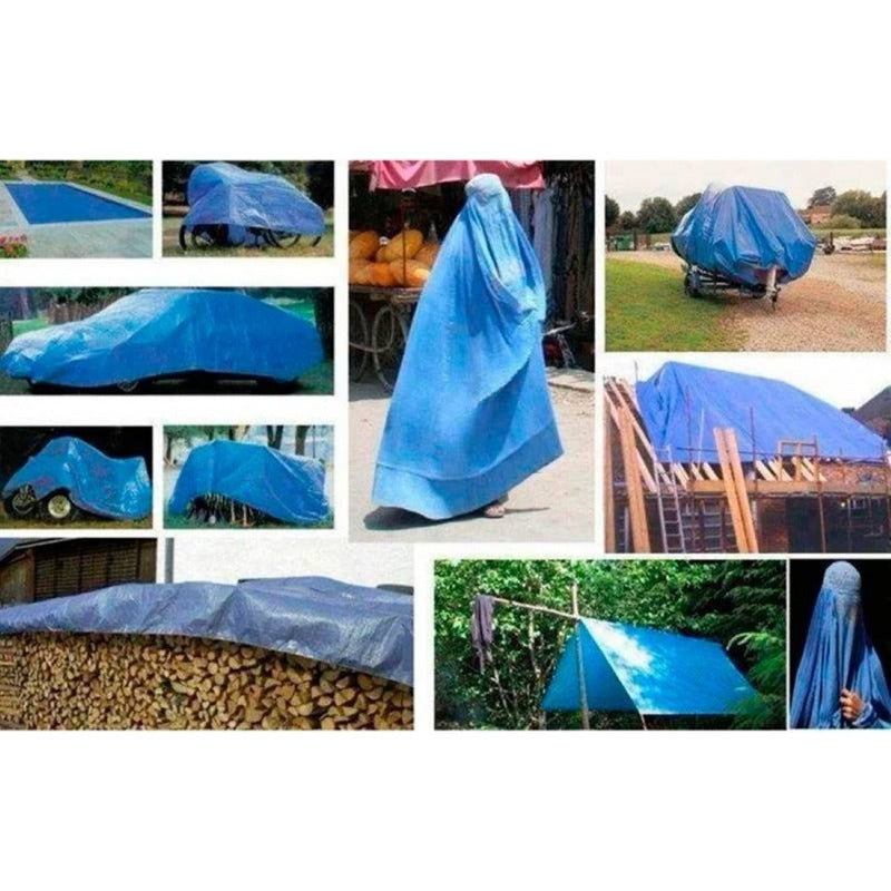 Lona Carpa Multiuso 4x6 Metros Impermeable Cobertor Universa Azul
