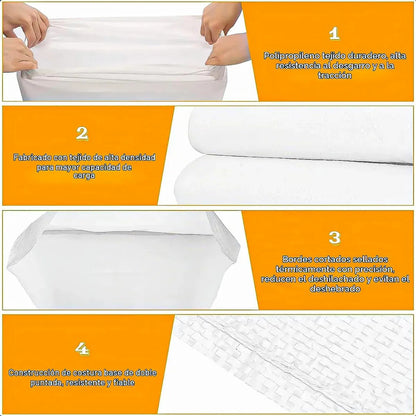 Pack 2 Sacos Escombros Saco De Escombros 90x120cm Saco Rafia Blanco Okshop Saco De Rafia Blanco Polipropileno Sacos De Rafia Para Escombros Sacos Blancos Paras Escombros Sacos Para Basura Okshop