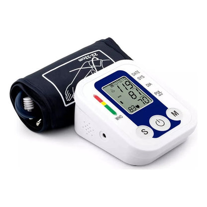 Tensiómetro Digital De Brazo Okshop Automático Con Medición De Frecuencia Cardíaca Blanco