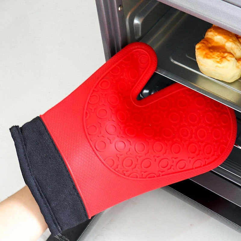 Guantes De Silicona Horno Toma Olla Guante Protector Cocina