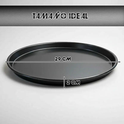 Pack 2 Molde Pizza Molde Aluminio Molde De Pizza 29cm Moldes Negro