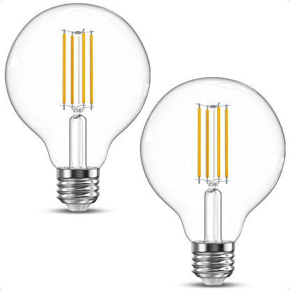 Pack 2 Ampolletas Vintage Led 6w E27 Cálida 2700k Okshop Regulables