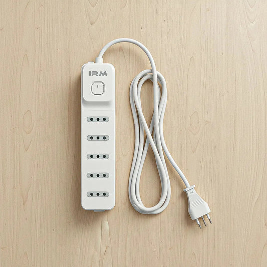 Alargador De Zapatilla Arcashopping Con 5 Tomas Y Cable De 3 Metros Blanco