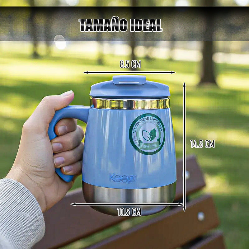 Taza Térmica Keep Taza Acero Inoxidable Taza Termo 400 Ml Negro Taza