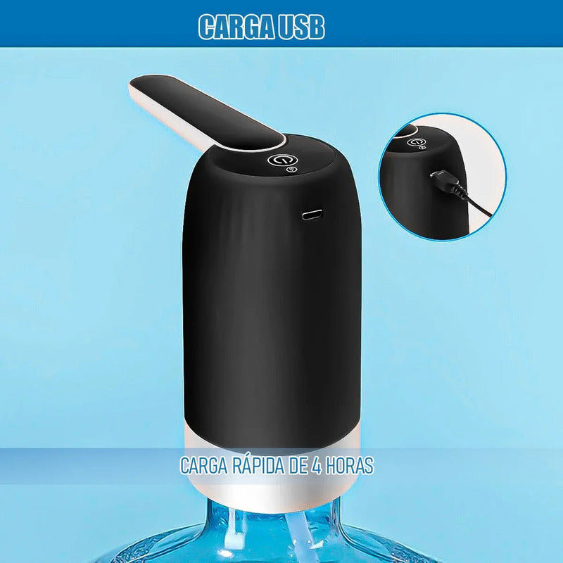 Dispensador De Agua Portátil Eléctrico Negro Okshop Usb X4