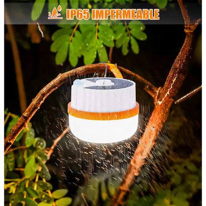 Lamparas Para Camping Lampara Solar Recargable Lampara Led Impermeable Lamparas Solares Para Camping Abs 3.7v Aire Libre Ip65 Lampara Camping Solar 150w 380lm Usb 3 Modos Luz Okshop