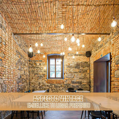 Pack 4 Ampolleta Led 6w Ampolleta Vintage Bombilla Led E27 Ampolletas Led E27 600lm Regulable Ampolleta E27 Led Vintage Edison 6w Luces Para Cocina 220v Adaptable Salones Okshop Calida