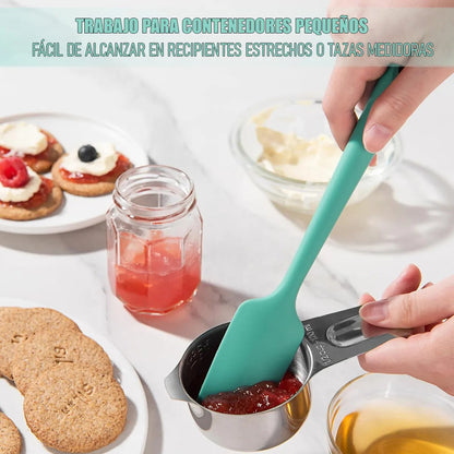 Espatula Silicona Mezquino De Silicona Espatula Reposteria Espatulas Angulares Reposteria Multiuso Okshop Brocha Postres Núcleo Acero Inoxidable 27cm Tortas Antiadherente Libre Bpa Verde Pastel