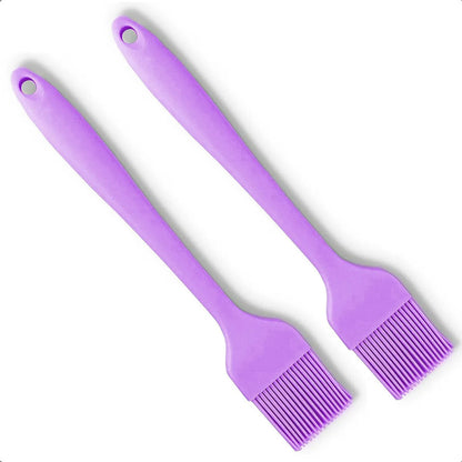 Brocha Silicona Violeta Okshop Pincel Reposteria X2 Apto Lavavajillas