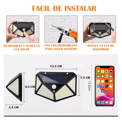 Pack X2 Lampara Solar Exterior Negro Focos Solares Para Portones Lamparas Solares Exteriores Okshop Faroles Led Solares Negro Focos Solar Para Jardin Led Solar Focos Led Exterior Farol Solar Exterior