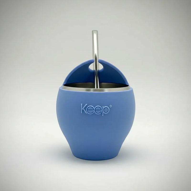 Mate Con Bombilla Keep Mate Acero Inoxidable Mate 230ml Mate Azul Mate