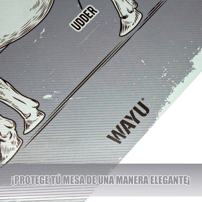 Individual Para Mesa Wayu Individuales Rectangulares Plato Gris Claro