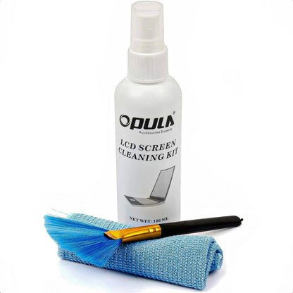 Kit Limpiador Pantalla Lcd Okshop 3en1 Spray Antiestático Microfibra Brocha